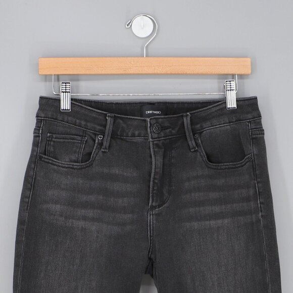 DRIFTWOOD Colette Straight Crop Jean Snake Print Dark Wash Raw Hem Size 28 - Picture 2 of 8